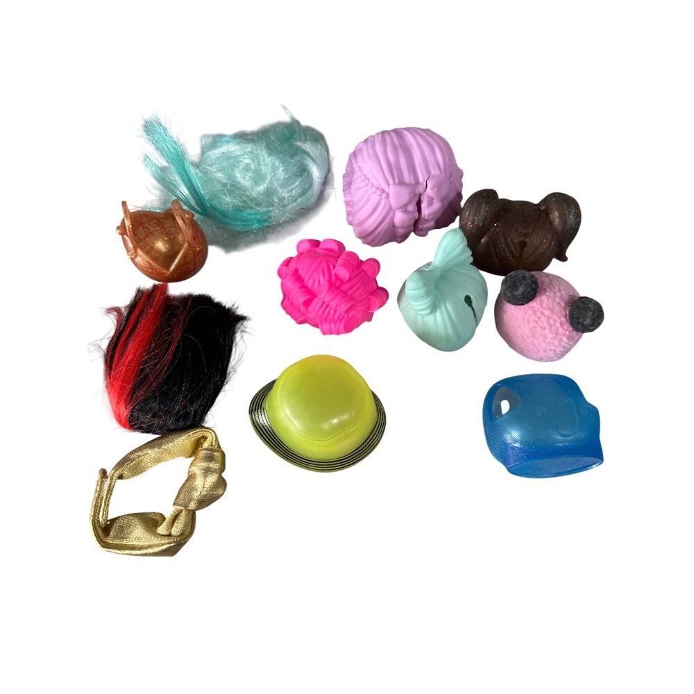 LOL Surprise Doll Accessories Mix 11 Pieces Multicolor Wigs Hats and Hair Pieces